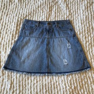 Paris Blues Distressed Denim A-line Skirt Size 11